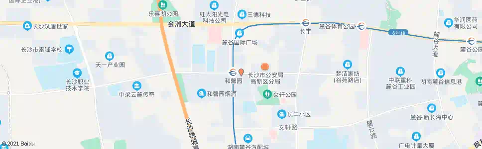 长沙谷苑路东方红路口_公交站地图_长沙公交_妙搜公交查询2025