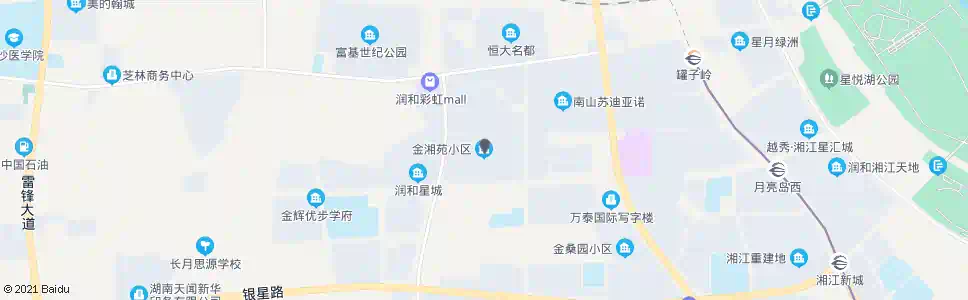 长沙金湘园_公交站地图_长沙公交_妙搜公交查询2025