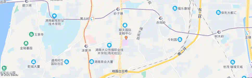 长沙雨花亭东_公交站地图_长沙公交_妙搜公交查询2025