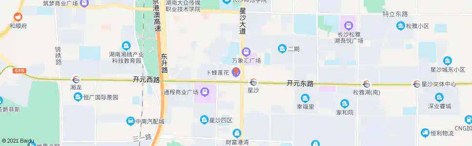 长沙易初莲花_公交站地图_长沙公交_妙搜公交查询2025