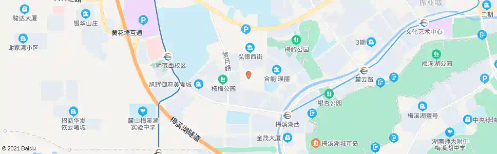 长沙长郡梅溪湖中学南_公交站地图_长沙公交_妙搜公交查询2025