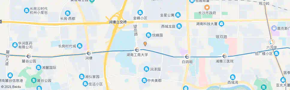 长沙咸嘉花园_公交站地图_长沙公交_妙搜公交查询2025