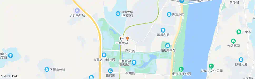 长沙中南大学(清水路)_公交站地图_长沙公交_妙搜公交查询2025