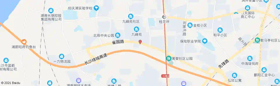 长沙九峰小区南门_公交站地图_长沙公交_妙搜公交查询2025