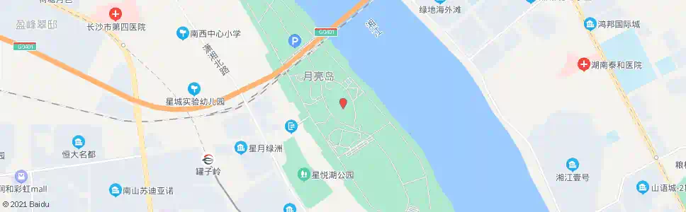 长沙月亮岛(境界城)_公交站地图_长沙公交_妙搜公交查询2025