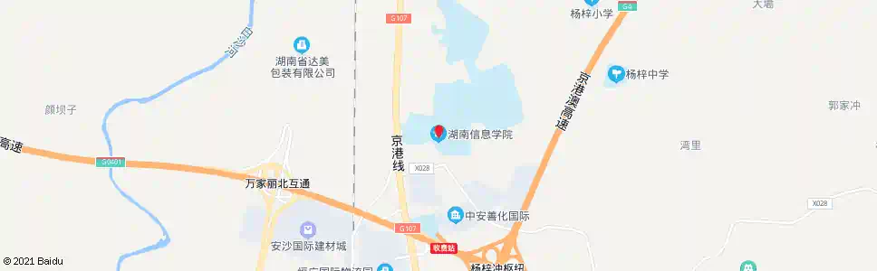 长沙信息学院_公交站地图_长沙公交_妙搜公交查询2025