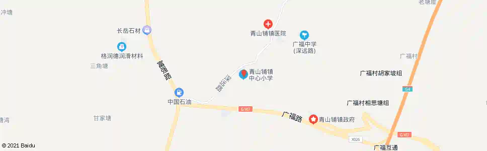 长沙青山铺中心小学_公交站地图_长沙公交_妙搜公交查询2025