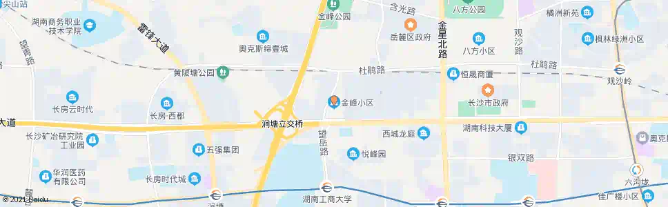长沙金峰小区_公交站地图_长沙公交_妙搜公交查询2025