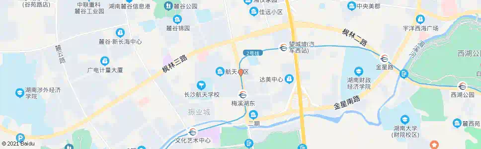 长沙麓景路燕航路口_公交站地图_长沙公交_妙搜公交查询2025