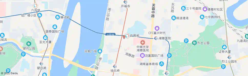 长沙文昌阁站_公交站地图_长沙公交_妙搜公交查询2025