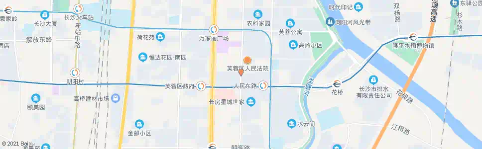 长沙芙蓉区政府东_公交站地图_长沙公交_妙搜公交查询2025