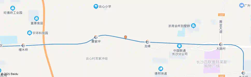 长沙合心村_公交站地图_长沙公交_妙搜公交查询2025