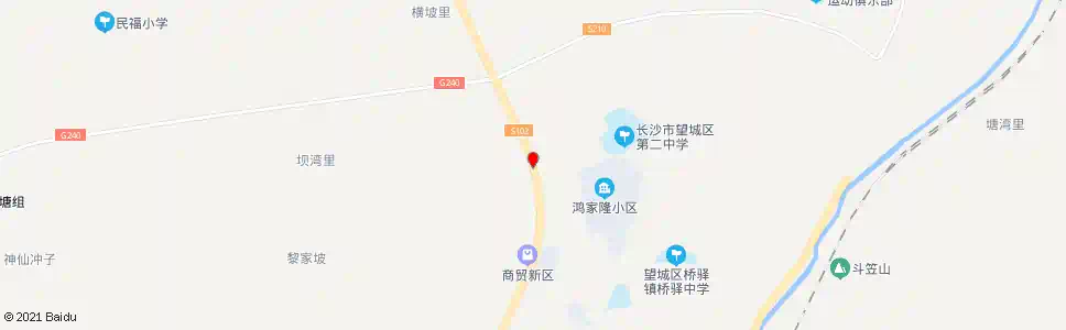 长沙望城二中_公交站地图_长沙公交_妙搜公交查询2025