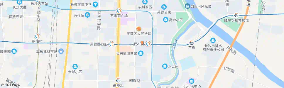 长沙古曲路人民路口_公交站地图_长沙公交_妙搜公交查询2025