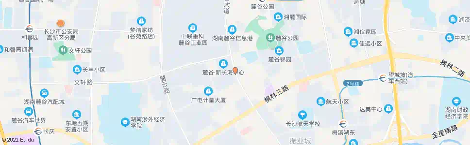 长沙麓谷大道咸嘉湖路口_公交站地图_长沙公交_妙搜公交查询2025