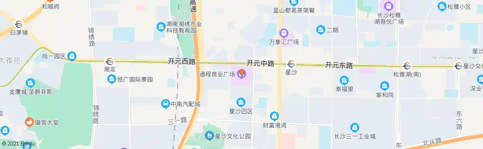 长沙通程广场_公交站地图_长沙公交_妙搜公交查询2025