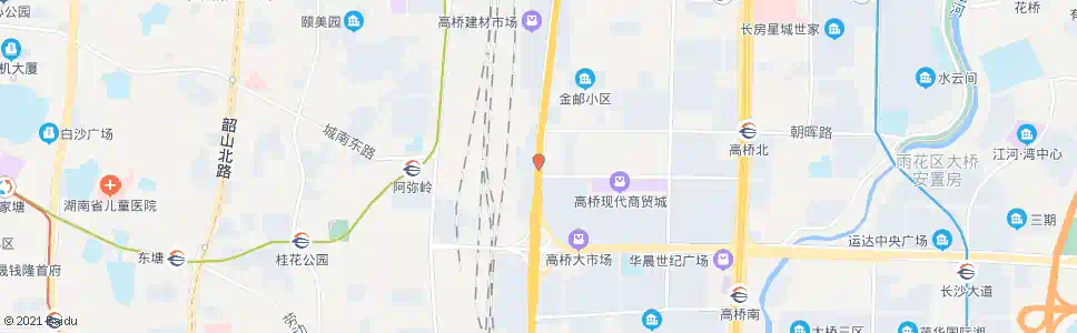 长沙高桥大市场西_公交站地图_长沙公交_妙搜公交查询2025