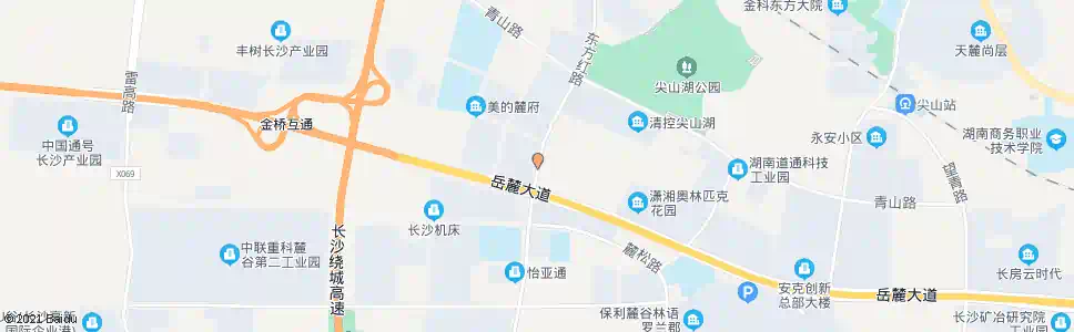 长沙东方红路岳麓大道口_公交站地图_长沙公交_妙搜公交查询2025