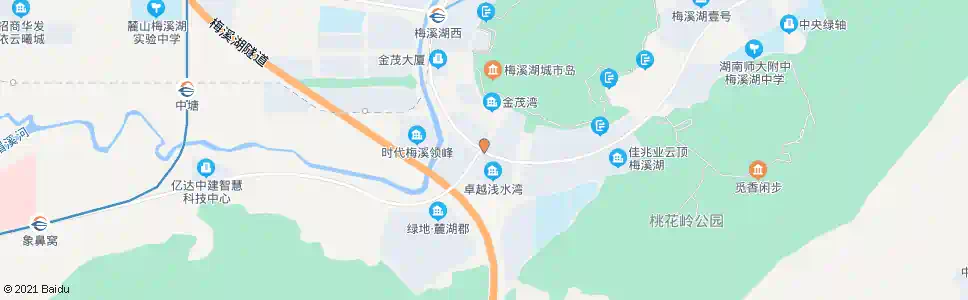 长沙梅溪湖路近湖八路口_公交站地图_长沙公交_妙搜公交查询2025