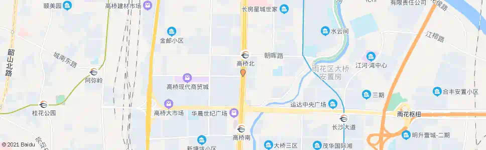 长沙高桥大市场东_公交站地图_长沙公交_妙搜公交查询2025