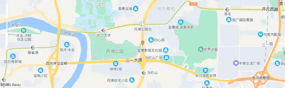 长沙月湖公园_公交站地图_长沙公交_妙搜公交查询2025