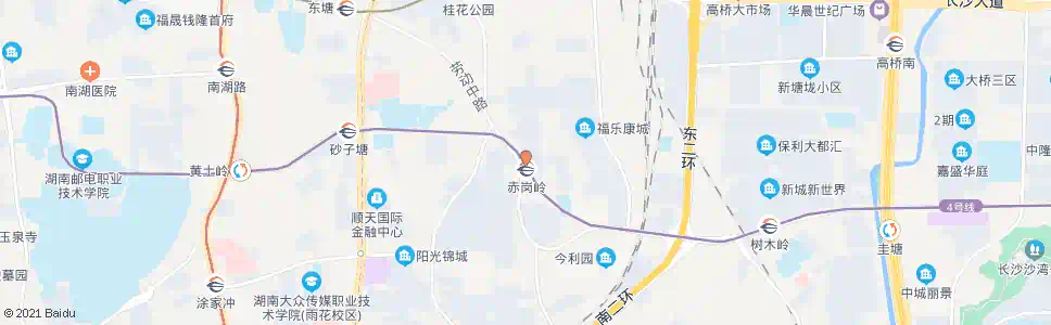 长沙赤岗西路口_公交站地图_长沙公交_妙搜公交查询2025