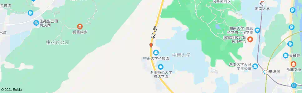 长沙桃花岭_公交站地图_长沙公交_妙搜公交查询2025