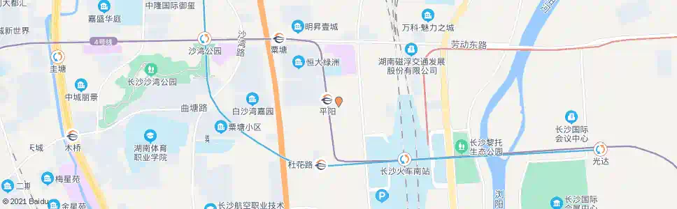 长沙曲塘路花侯路口_公交站地图_长沙公交_妙搜公交查询2025