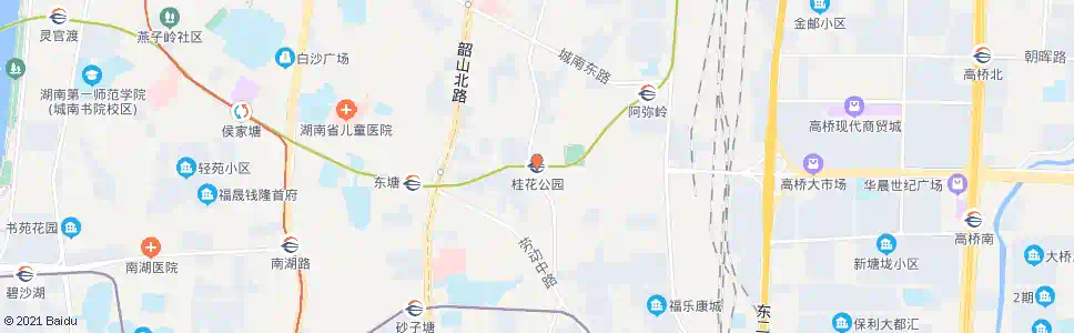 长沙桂花公园_公交站地图_长沙公交_妙搜公交查询2025