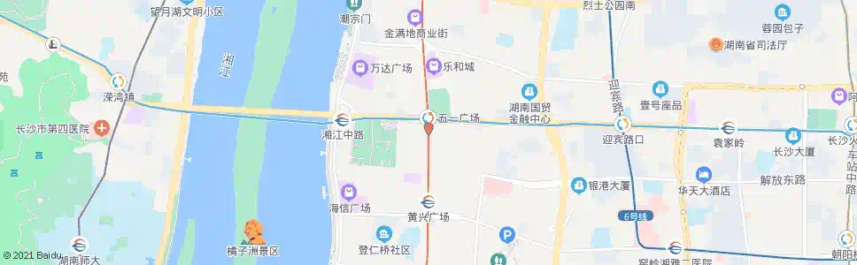 长沙五一广场(新航道英语)_公交站地图_长沙公交_妙搜公交查询2025