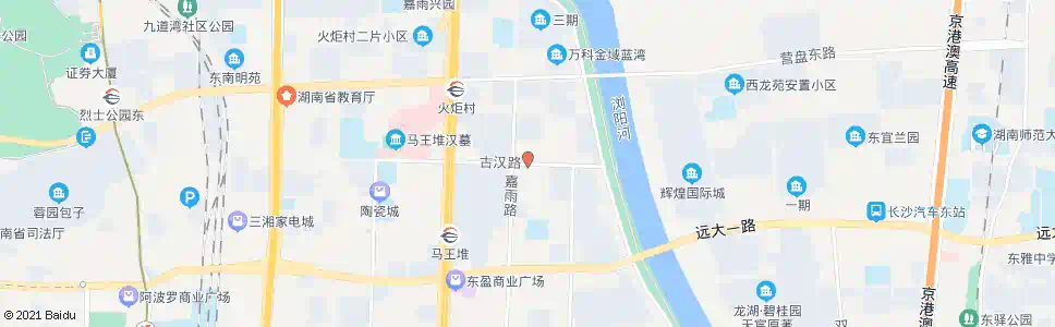 长沙古汉路嘉雨路口_公交站地图_长沙公交_妙搜公交查询2025