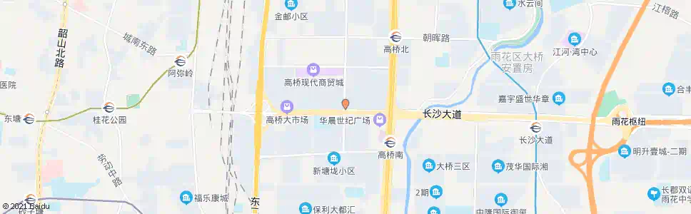 长沙高桥大市场南门_公交站地图_长沙公交_妙搜公交查询2025