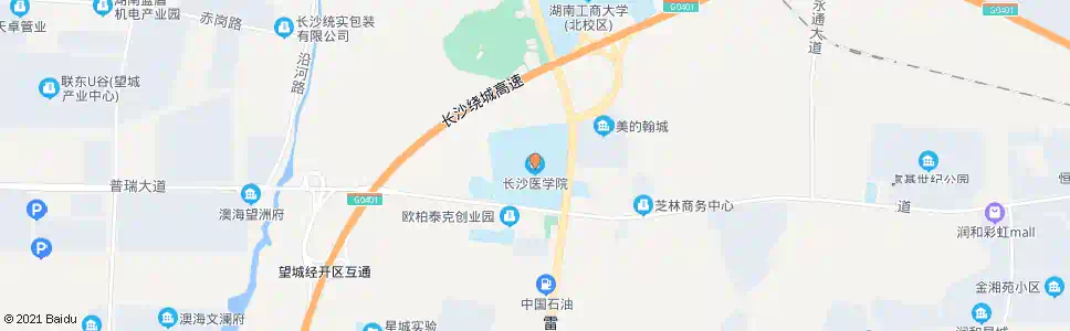 长沙长沙博大医院(窑岭南)_公交站地图_长沙公交_妙搜公交查询2025