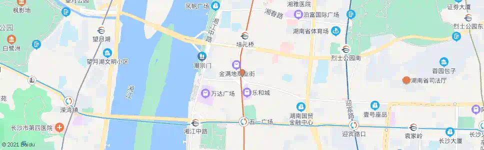 长沙中山亭_公交站地图_长沙公交_妙搜公交查询2025