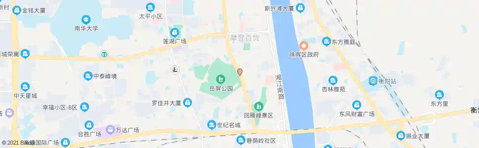 衡阳岳屏公园东门_公交站地图_衡阳公交_妙搜公交查询2025
