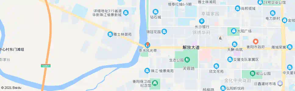 衡阳蒸水风光带_公交站地图_衡阳公交_妙搜公交查询2025