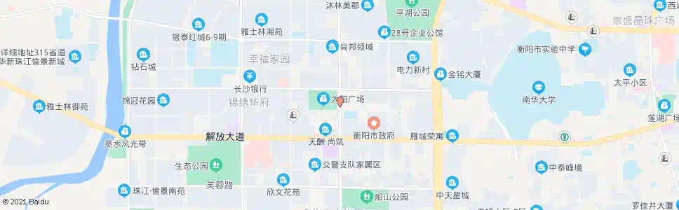 衡阳太阳广场_公交站地图_衡阳公交_妙搜公交查询2025