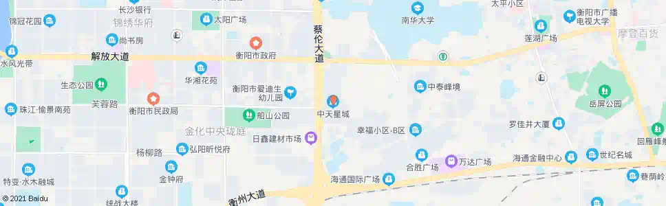 衡阳中天星城_公交站地图_衡阳公交_妙搜公交查询2025