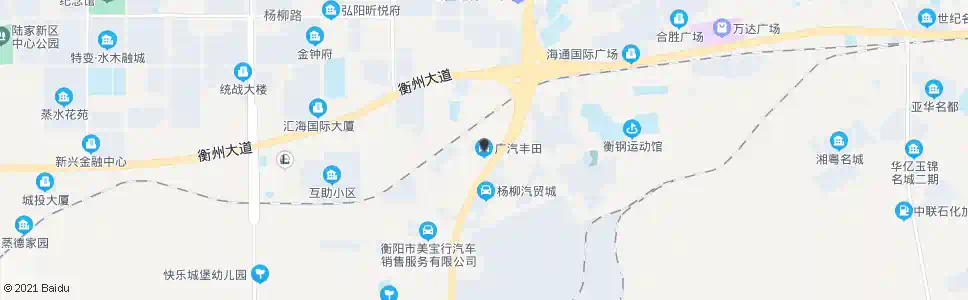衡阳广汽丰田晨峰杨柳店_公交站地图_衡阳公交_妙搜公交查询2025