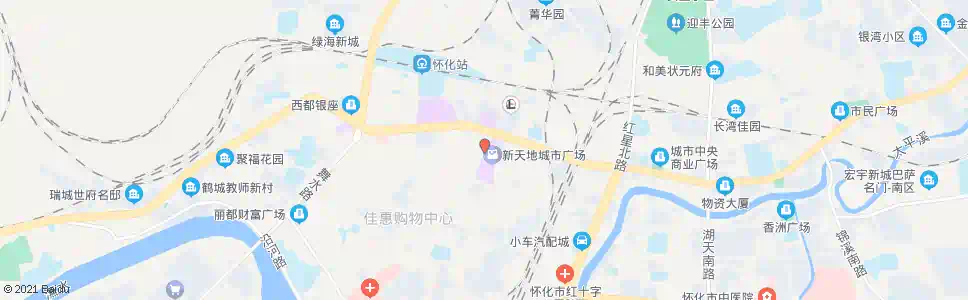 怀化新天地广场_公交站地图_怀化公交_妙搜公交查询2025