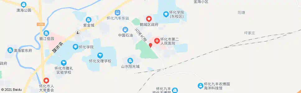 怀化二医院_公交站地图_怀化公交_妙搜公交查询2025