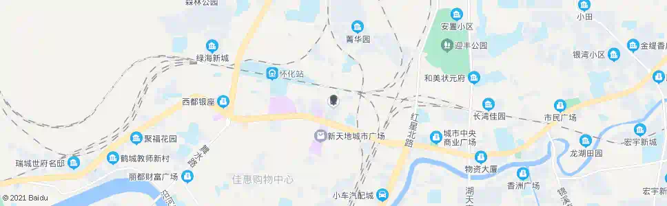 怀化城中加油站_公交站地图_怀化公交_妙搜公交查询2025