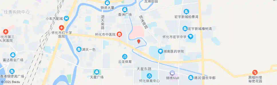 怀化香洲水郡_公交站地图_怀化公交_妙搜公交查询2025