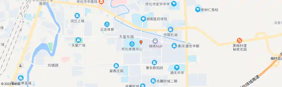 怀化半岛洲际酒店_公交站地图_怀化公交_妙搜公交查询2025