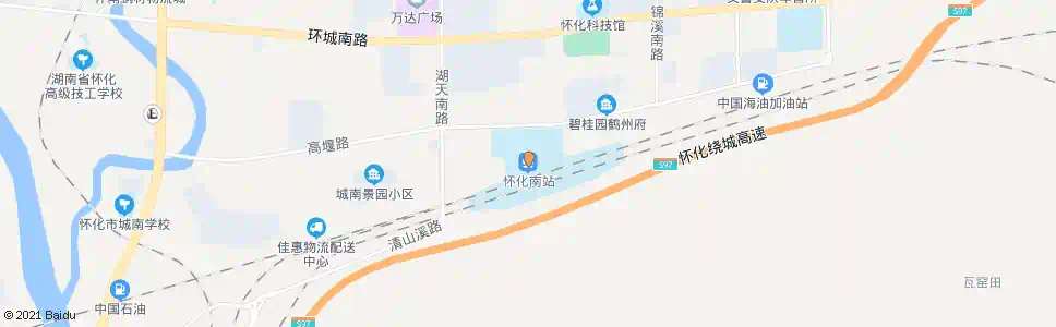怀化新南站_公交站地图_怀化公交_妙搜公交查询2025