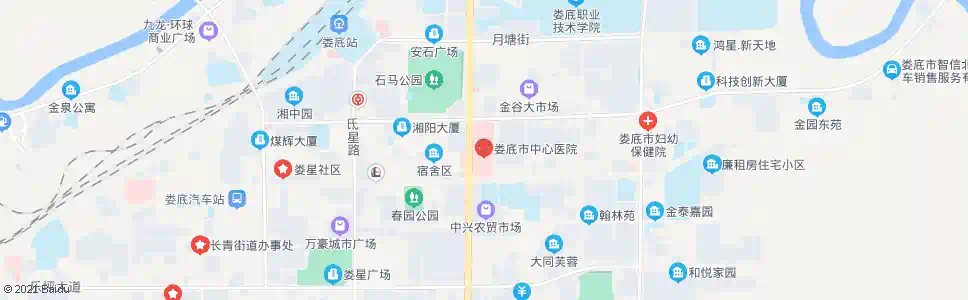 娄底中心医院_公交站地图_娄底公交_妙搜公交查询2025