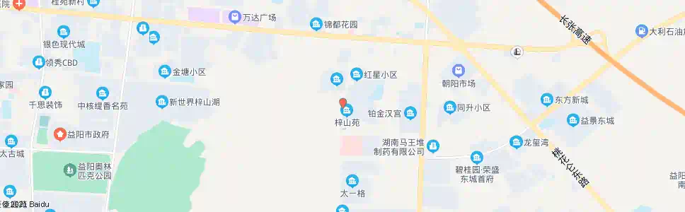 益阳梓山苑小区_公交站地图_益阳公交_妙搜公交查询2025