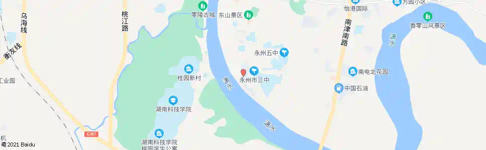 永州零陵工业学校_公交站地图_永州公交_妙搜公交查询2025