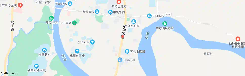 永州南津渡派出所_公交站地图_永州公交_妙搜公交查询2025