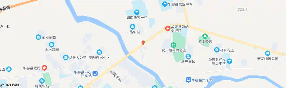 岳阳华容大道一中路口_公交站地图_岳阳公交_妙搜公交查询2025